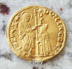 1659-1675 A. D. 995 gold ducat coin of Venice Domenico II Contarini zecchino