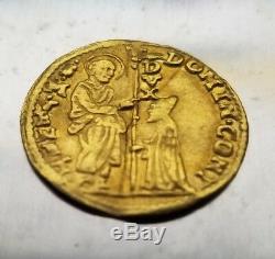 1659-1675 A. D. 995 gold ducat coin of Venice Domenico II Contarini zecchino