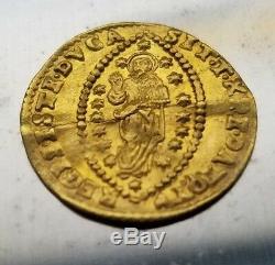 1659-1675 A. D. 995 gold ducat coin of Venice Domenico II Contarini zecchino