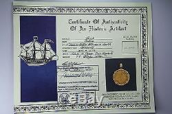 1659 Italy Zecchino 18K Gold Coin with Pendant History Artifact Certificate RARE