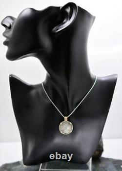 1666 1 Luigino County of Tassarolo (Italian States) Silver Coin 14k Pendant