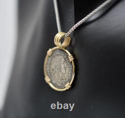 1666 1 Luigino County of Tassarolo (Italian States) Silver Coin 14k Pendant