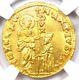 1684-1688 Italy Venice Giustinian Gold Christ Zecchino 1Z Ducat NGC MS64 BU