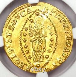 1684-1688 Italy Venice Giustinian Gold Christ Zecchino 1Z Ducat NGC MS64 BU