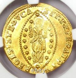 1684-1688 Italy Venice Giustinian Gold Christ Zecchino 1Z Ducat NGC MS64 BU