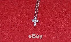 16-Inch 18KT White Gold Chain with Cross Pendant Necklace by Roberto Coin, Italy