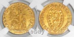 1700-09 Gold Coin Venice Italy Zecchino or Ducat Alvise Mocenigo II KM 460 MS61