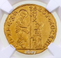 1700-1709 Italy 1Z Venice Alvise Mocenigo II Gold Coin Graded by NGC Unc Details