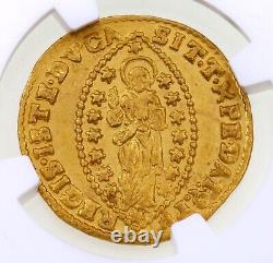 1700-1709 Italy 1Z Venice Alvise Mocenigo II Gold Coin Graded by NGC Unc Details