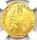 1709-1722 Italy Venice Corner II Gold Zecchino 1Z Ducat. NGC Uncirculated Detail