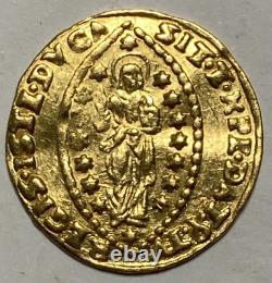 1709-22 Venice Italy Zecchino Ducat Giovanni Corner II Gold Coin KM 481