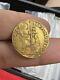 1722 Italy Venice Mocenigo Gold Zecchino Ducat Christ Coin Very Good AU