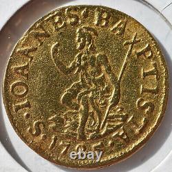 1725 Florino Gaston Tuscany Italy Italian States World Gold FR# 328 Circulated