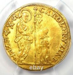 1732-35 Italy Venice Gold Jesus Christ Zecchino 1Z Certified PCGS AU Details