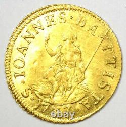 1737 Italy Firenze Gold Francesco II Zecchino 1Z Choice AU / UNC MS Details