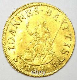 1737 Italy Firenze Gold Francesco II Zecchino 1Z Choice AU / UNC MS Details
