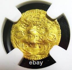 1740-42 Italy Papal States Gold 1/2 SCUDO ROMANO FR-233 NGC AU Details Damaged