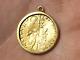 1741-1752 Italy Venetian Pietro Grimani Gold Coin DUCAT Pendant Mount 5.2g #TC2