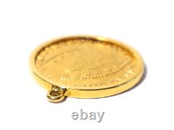 1741-1752 Italy Venetian Pietro Grimani Gold Coin DUCAT Pendant Mount 5.2g #TC2