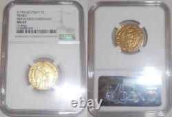 1752-62 Gold Coin Venice Italy Zecchino Ducat Francesco Loredano KM 619 UNC MS62