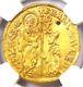 1752 Italy Venice Gold Loredano Zecchino Christ Coin 1Z NGC UNC Detail (Holed)