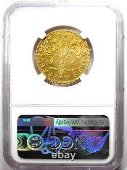 1754 Italy Tuscany Gold Ruspone 3 Zecchini Coin 3Z Certified NGC XF Details