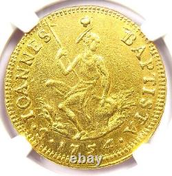 1754 Italy Tuscany Gold Ruspone 3 Zecchini Coin 3Z Certified NGC XF Details