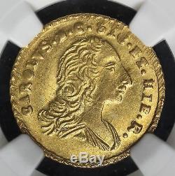 1757 PN Italy Sicily Oncia Gold Coin NGC MS 61 Graded KM# 190 RARE