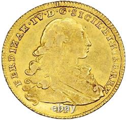 1768 BP Gold Naples Italian States 6 Ducati Ferdinando IV Coin About UNC