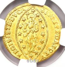 1779-89 Italy Venice Rainier Gold Christ Zecchino 1Z Ducat NGC MS64 UNC BU