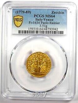 1779 Italy Venice Rainier Christ Gold Zecchino 1Z Ducat PCGS MS64 (UNC BU)