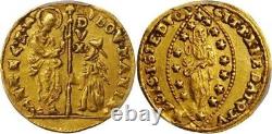 1789-1797 Gold Coin Venice Italy Zecchino or Ducat Lodovico Manin Fr 1445 AU58