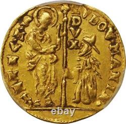 1789-1797 Gold Coin Venice Italy Zecchino or Ducat Lodovico Manin Fr 1445 AU58