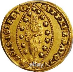 1789-1797 Gold Coin Venice Italy Zecchino or Ducat Lodovico Manin Fr 1445 AU58