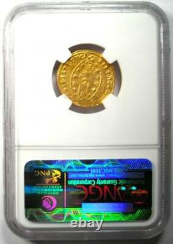 1789-97 Italy Venice Gold Zecchino 1Z. Certified NGC AU53 Rare Coin