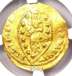 1789 Italy Manin Gold Zecchino Ducat Christ Coin. NGC Uncirculated Detail UNC MS