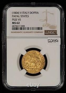 (1804) V Italy Doppia Gold Papal States Pius VII. 1612 AGW NGC MS 62 G2950