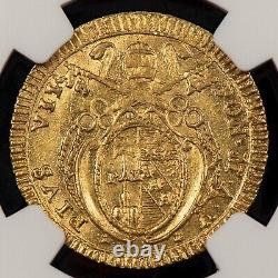 (1804) V Italy Doppia Gold Papal States Pius VII. 1612 AGW NGC MS 62 G2950