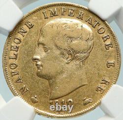 1810/09 ITALY Italian KINGDOM of NAPOLEON BONAPARTE Gold 20 Lire Coin NGC i84257