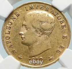 1810/09 ITALY Italian KINGDOM of NAPOLEON BONAPARTE Gold 40 Lire Coin NGC i84257
