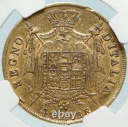 1810/09 ITALY Italian KINGDOM of NAPOLEON BONAPARTE Gold 40 Lire Coin NGC i84257