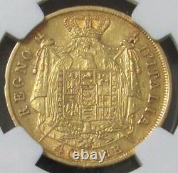 1810 / 09 M Gold Italy Kingdom Of Napoleon 40 Lire Ngc Very Fine 30