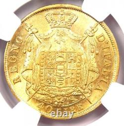 1810 Italy Gold Napoleon 40 Lire Coin 40L Certified NGC AU58 Rare Coin