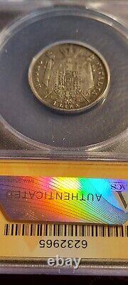 1810 M Napolean Bonepart 1 Lira Silver Coin ANACS Fine 15 King of Italy