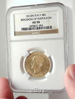 1812 ITALY Italian KINGDOM of NAPOLEON BONAPARTE Gold 40 Lire Coin NGC i71695