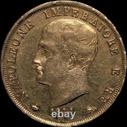 1814M Italian States Kingdome of Napoleon 40 Lira Gold Coin KM# 12