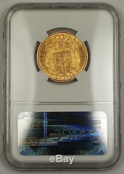 1814/04-M Italy Forty Lira Gold Coin The Kingdom of Napoleon NGC AU-53 SG