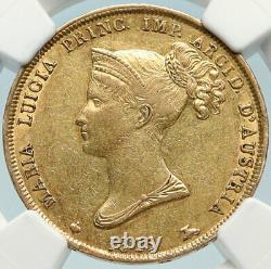 1815 ITALY Parma Duchess MARIA LOUISE NAPOLEON Wife Gold 40 Lire Coin NGC i84425