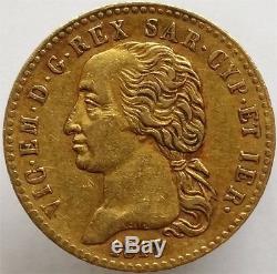 1817 Gold 20 Lire Italy Sardinia, Very Rare, Superb Condition