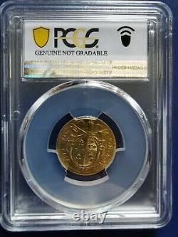 1817 (XVIII) Italian States PAPAL STATES Doppia Gold Coin PCGS AU-Details